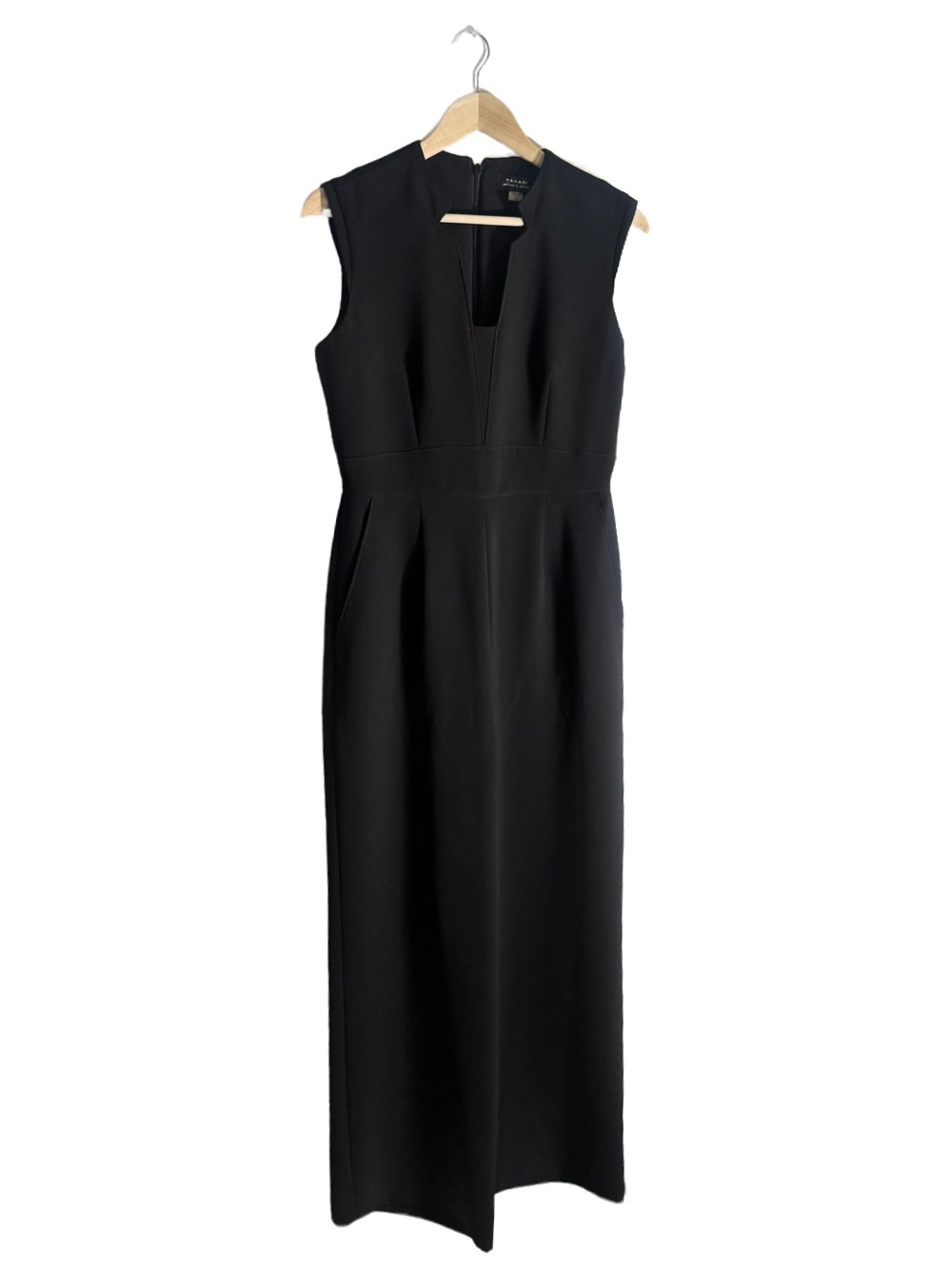 Tahari ASL Black Sleeveless Wide Leg Jumpsuit Women’s Size 6 Career Minimalist - Picture 3 of 7